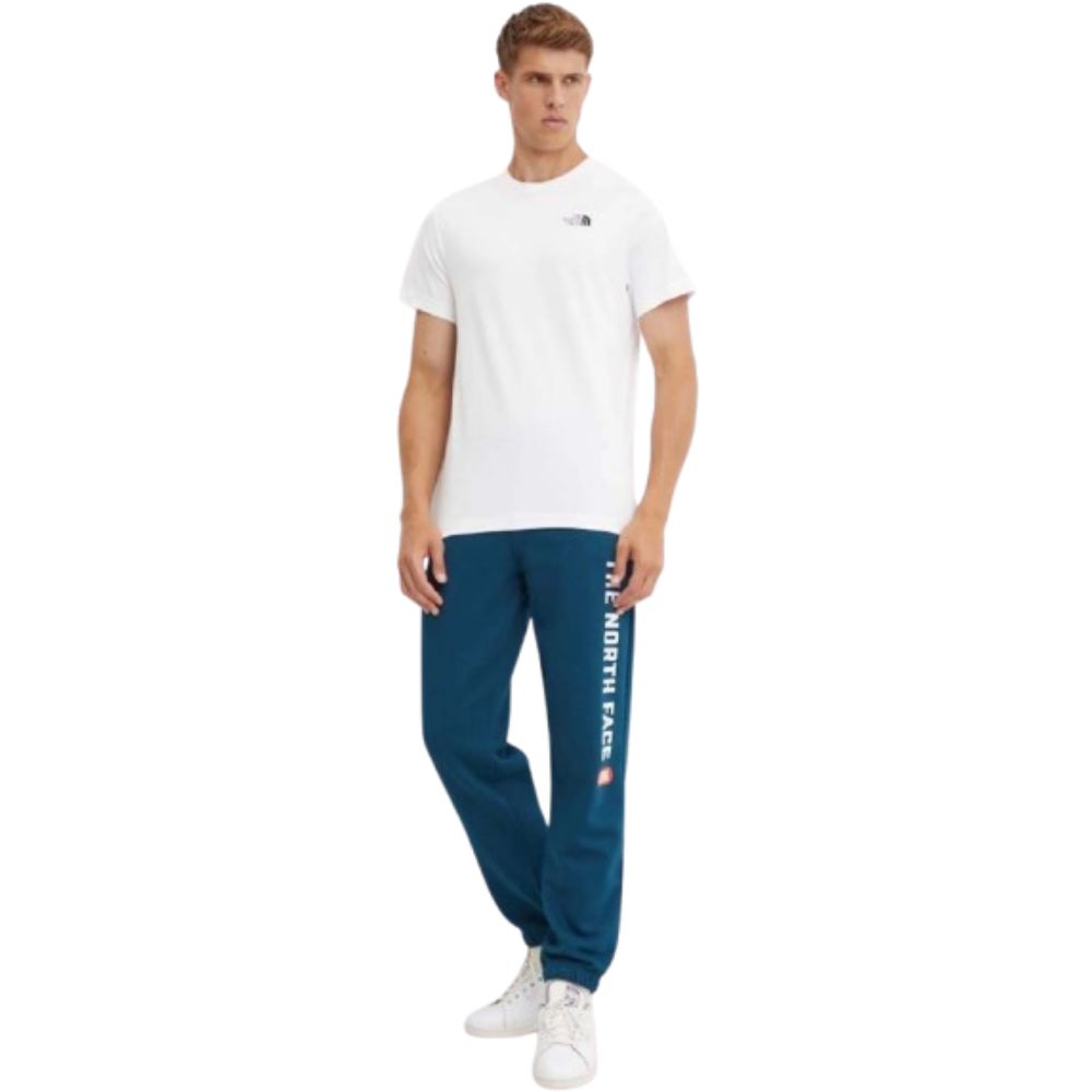 THE NORTH FACE WHITE COTTON T-SHIRT VERTICAL